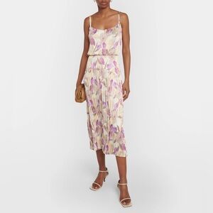 NEW NO TAGS  Floral pleated midi dress SIZE S